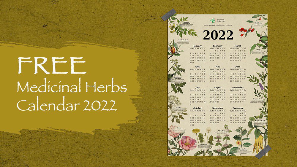 Free Medicinal herbs calendar for 2022