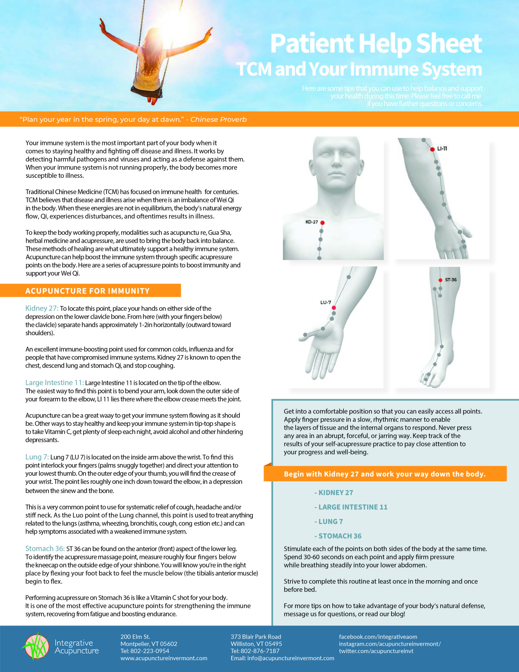 Patient Help Sheet: TCM and Your Immune System