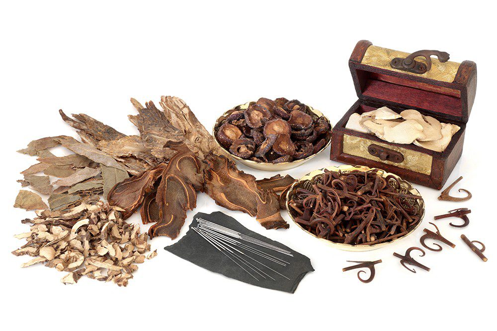 Chinese Herbs and acupuncture needles